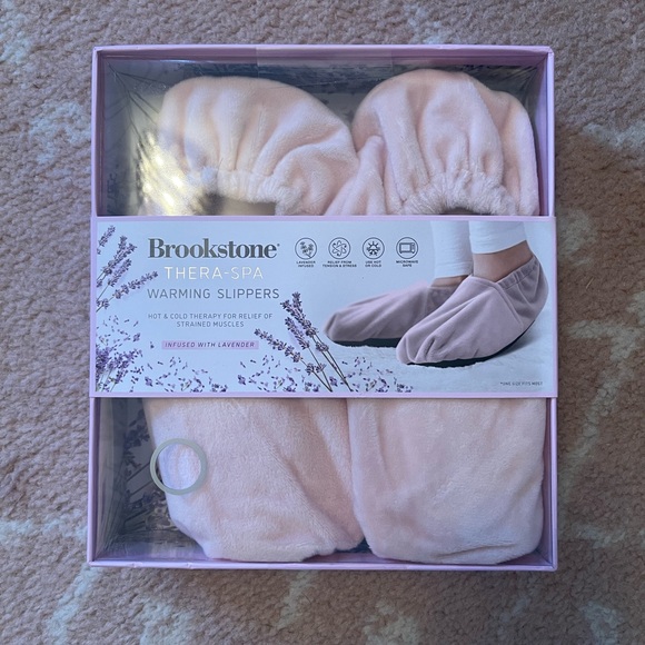 Brookstone Lavender Thera-Spa Slippers - Picture 1 of 3